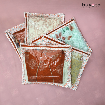 Buyota™ Transparent Saree Box With 5 Flaps