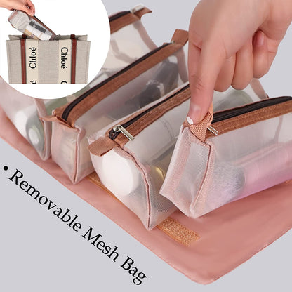 4-in-1 Multi-Functional Folding Makeup and Toiletry Pouch