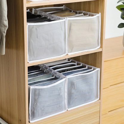 Buyota 7 Compartment Transparent Clothes Storage Organizer
